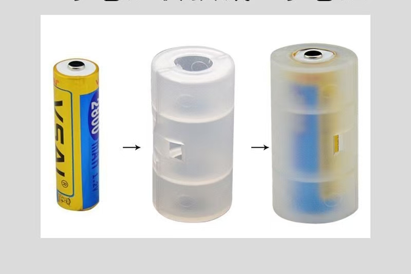 Battery Case Storage - 2/4-teiliges Set, tragbarer Einzelbatterieadapter, Zellenkonvertierungshalter, Konverter-Zubehör,