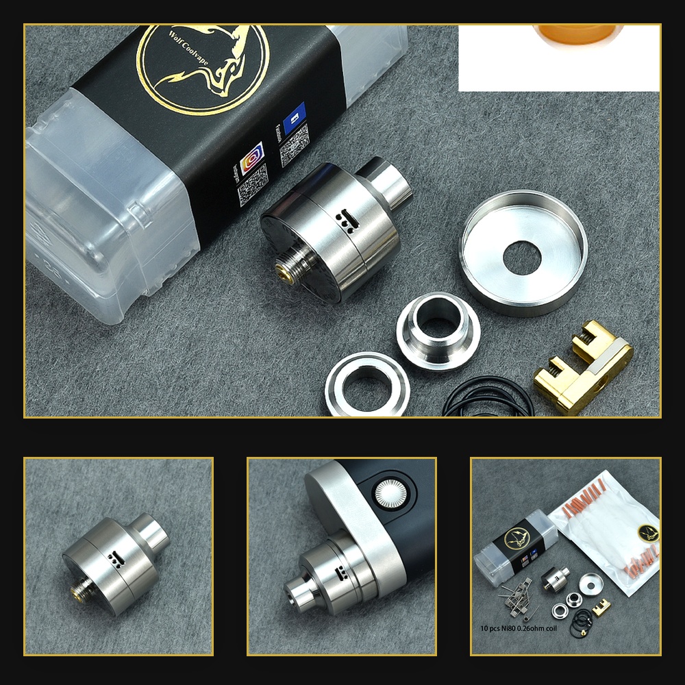 Vape Coil Replacement - Wolfcoolvape Nisshoku RDA Atomizer für MTL
