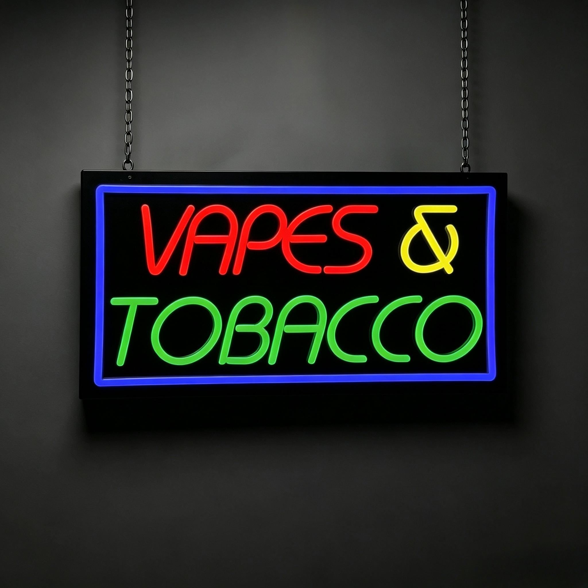 Tabak- und Vape-Neonschild, US – Vaping Store Bewertung und Preis