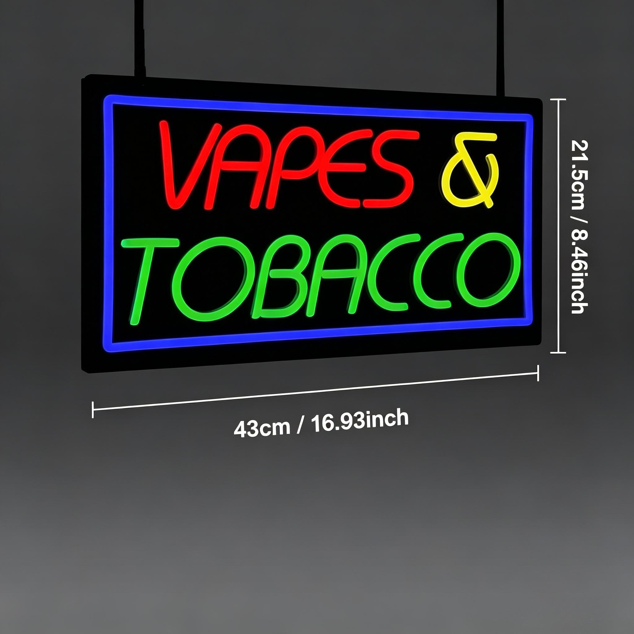 Tabak- und Vape-Neonschild, US – Vaping Store Bewertung und Preis